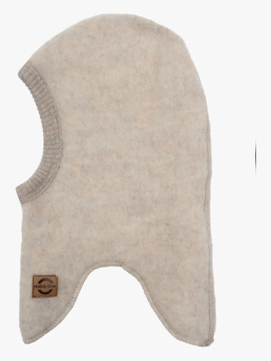 Mikk-Line Balaklava Merinoull, Melange Offwhite, 62-68