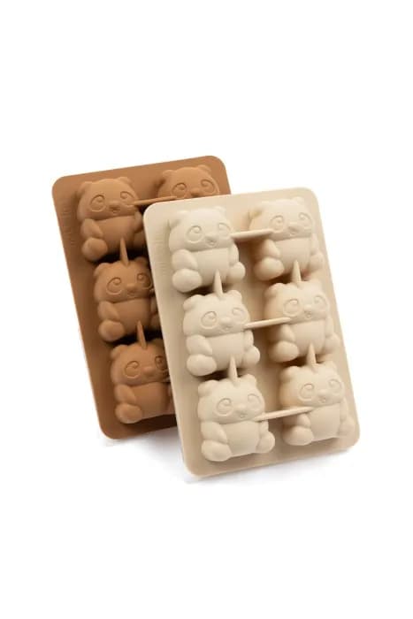 Mikk-line Iskubsbricka Silikon 2-pack (White Swan/ Brown Sugar)