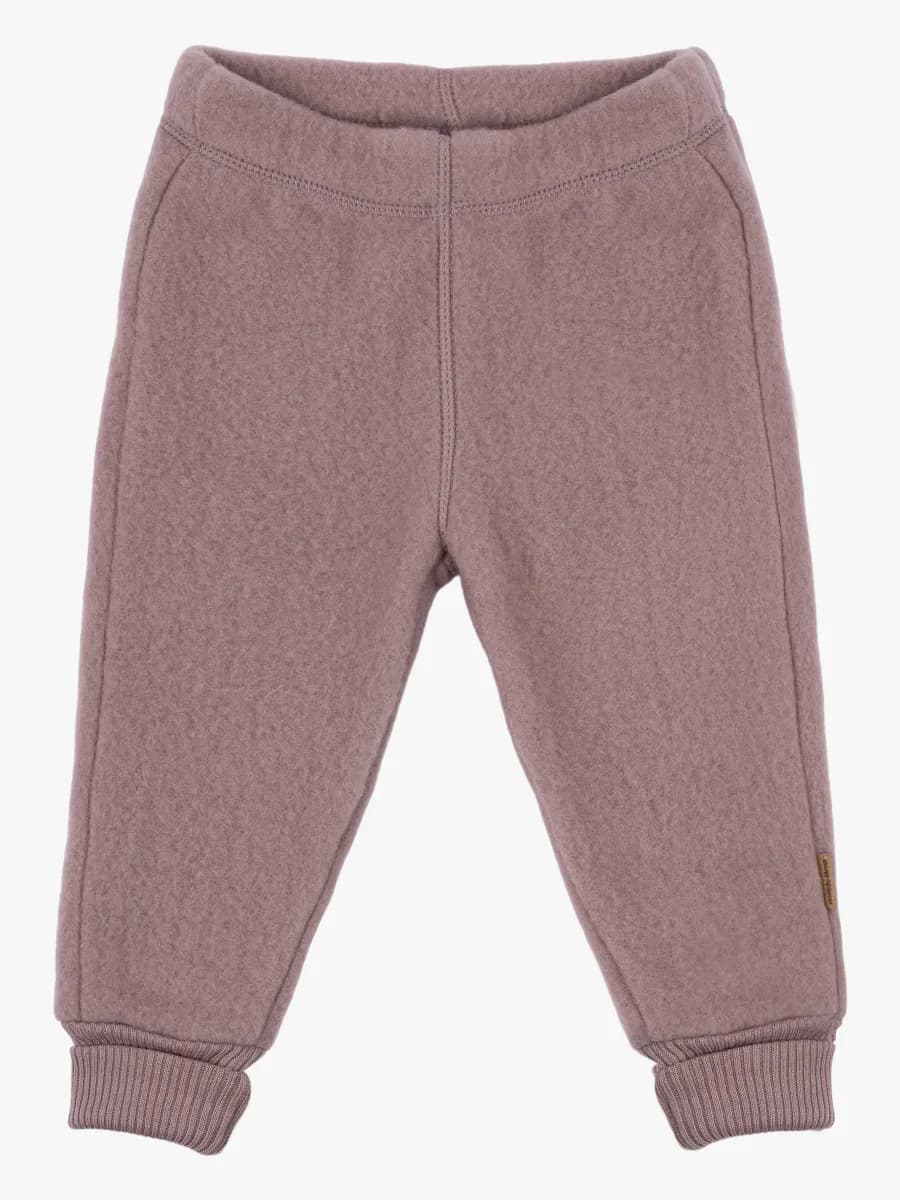 Mikk-Line Ullfleecebyxor Baby, Twilight Mauve, 80