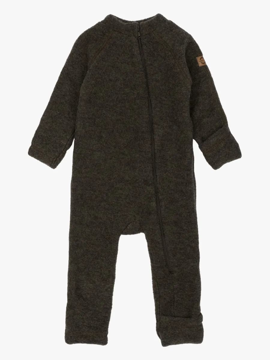 Mikk-Line Ulloverall Merino, Dark Brown Melange, 74