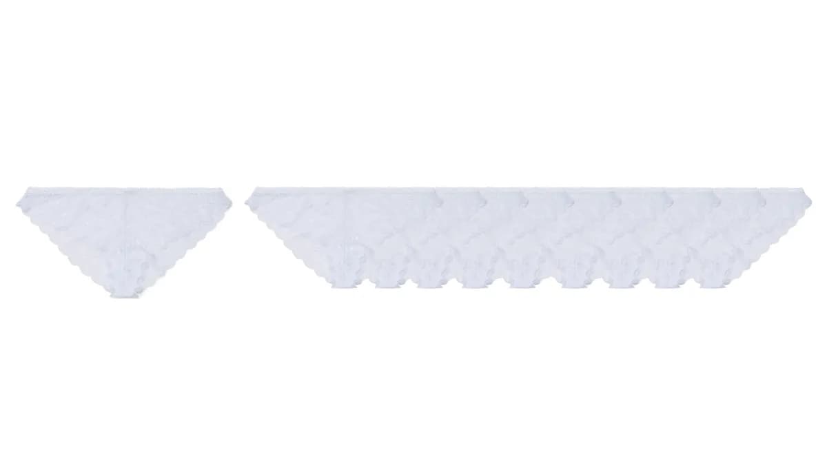 Milki Hipster Spets Trosa 10-pack Strl. L, White