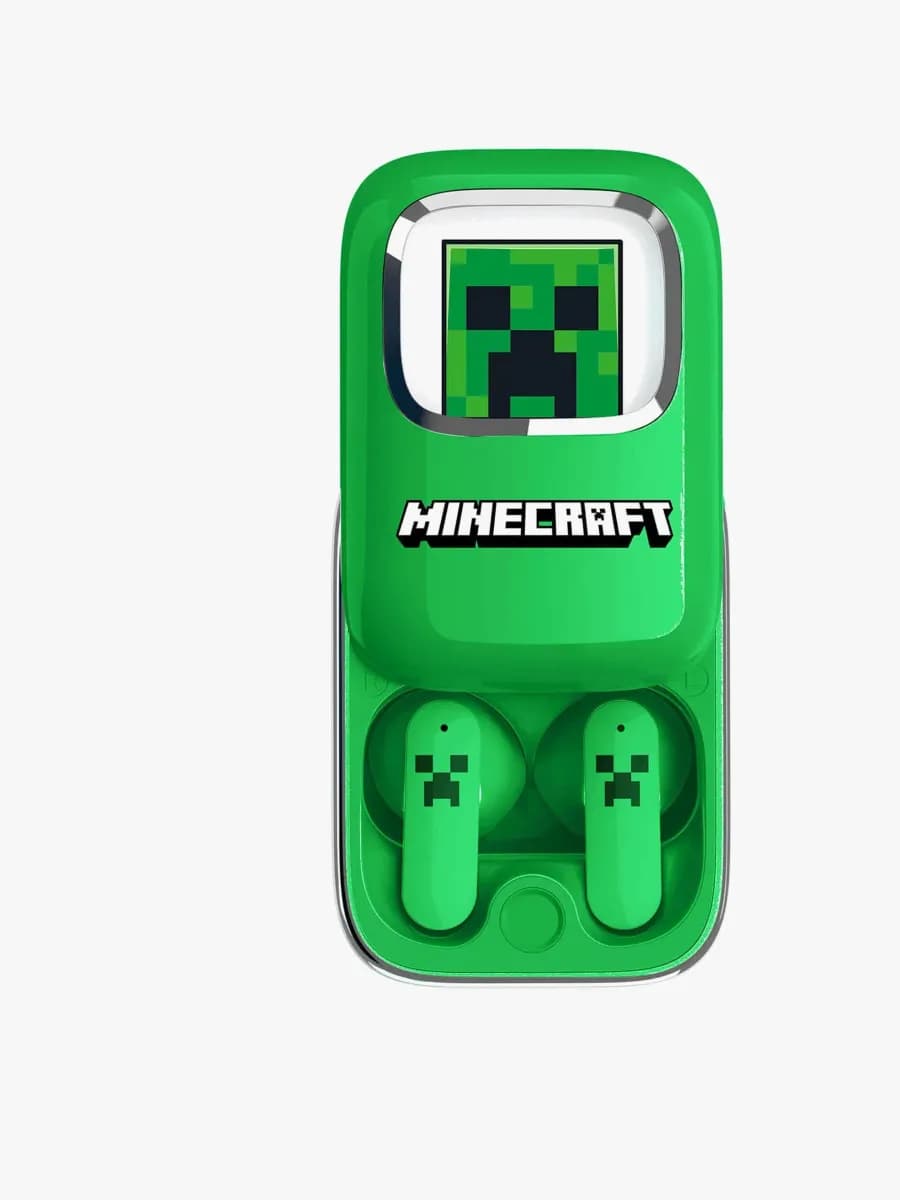Minecraft Hörlurar In-Ear TWS med LED, Grön
