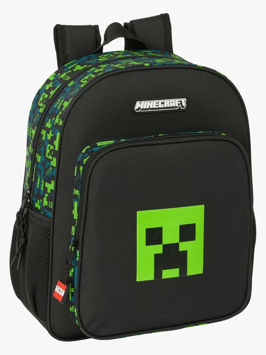 Minecraft Junior Ryggsäck 15L TNT, Grön/Svart
