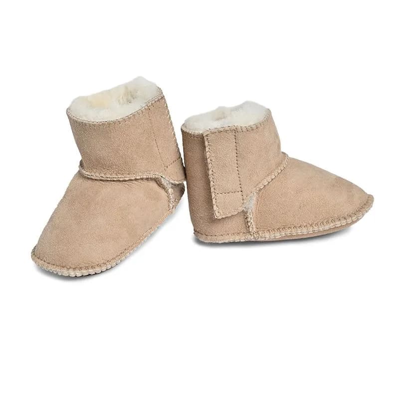 Mini Dreams fårskinnstossor baby 0-6 mån, sand