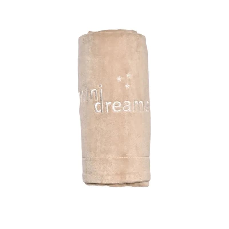 Mini Dreams filt pärlsammet logo, sand