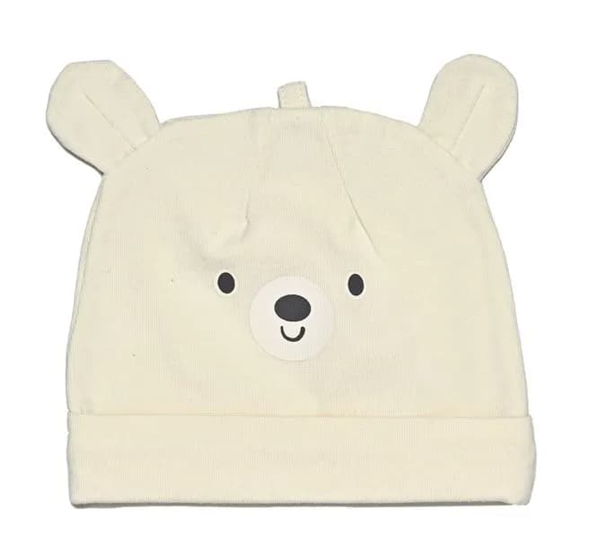 Mini Dreams mössa Bear jersey 0-3 mån, offwhite