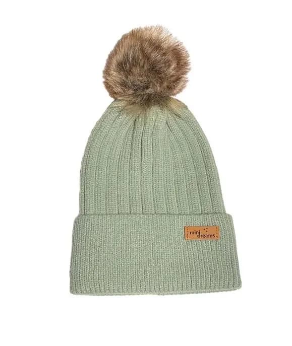 Mini Dreams mössa Fluffy 12mån+, grön