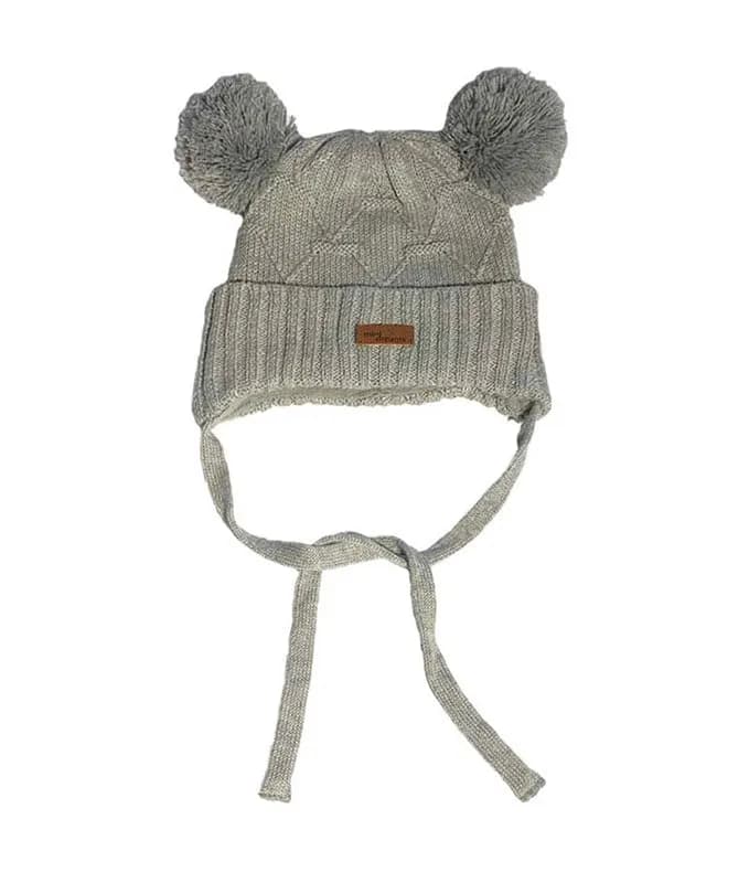 Mini Dreams mössa Pom Pom 6-12 mån, grey