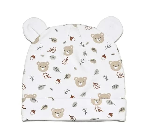 Mini Dreams mössa teddy bear prematur, vit
