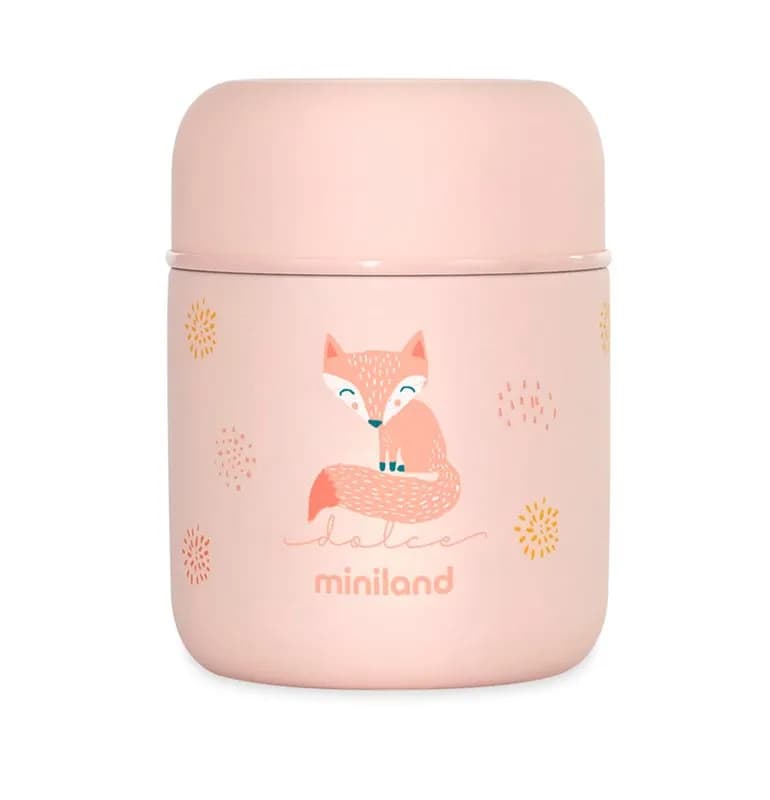 Miniland mattermos rostfri 280 ml, räv candy