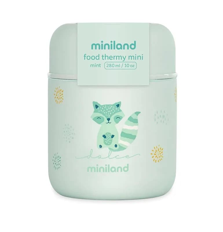 Miniland mattermos rostfri 280 ml, räv mint