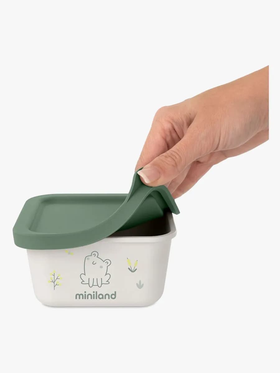 Miniland Naturset Lunchlåda 2-pack, Frog