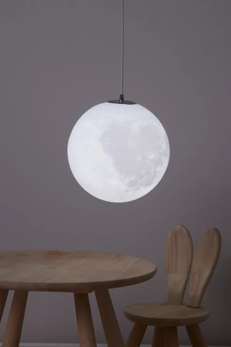 Minitude MOON Taklampa 30 cm, Vit, Barnrum