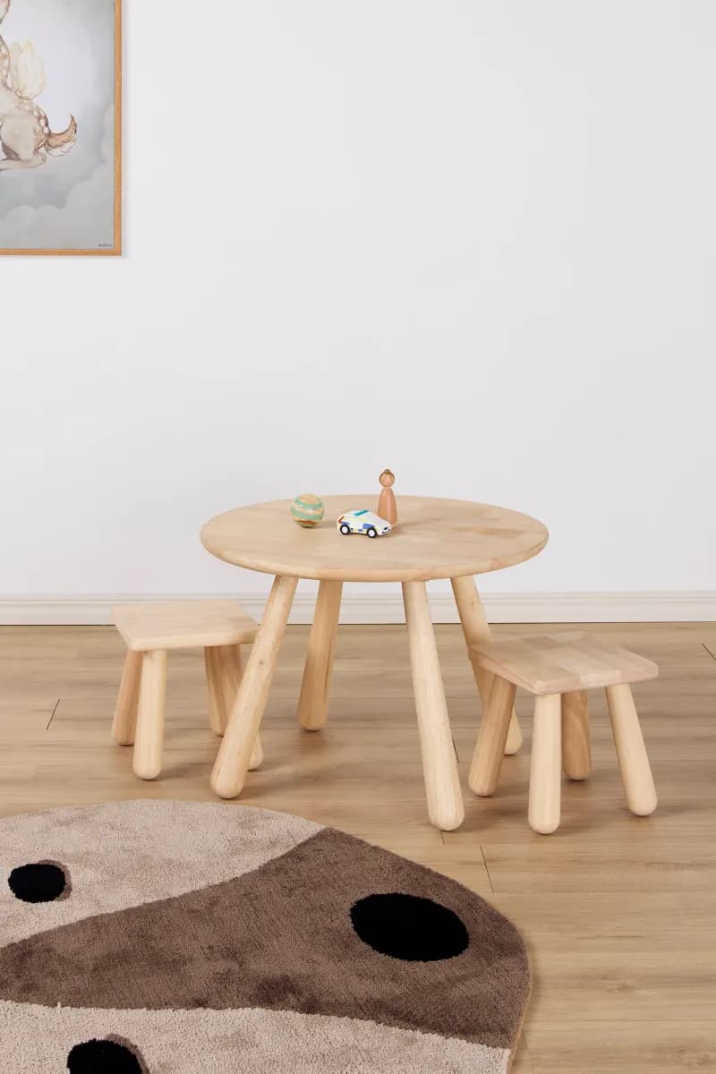 Minitude Nordic Bord inkl.  Fyrkantiga Stolar, Natural