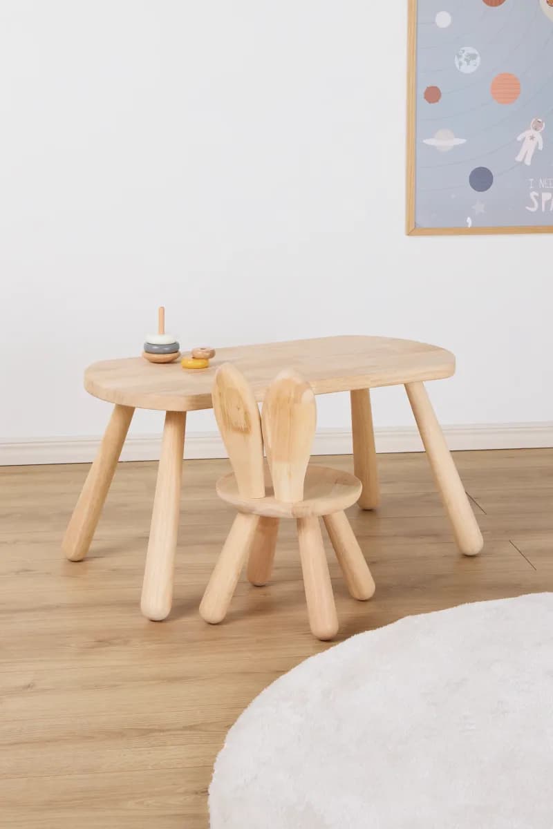 Minitude Nordic Skrivbord inkl. Stol Kanin, Natur