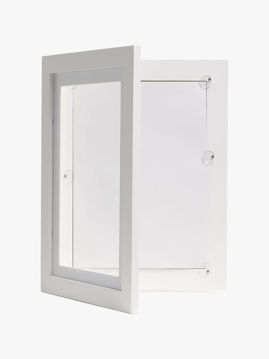 Minitude OLIVER  Öppningsbar Ram A3, 100 Ark, White Wash, Ram för teckningar