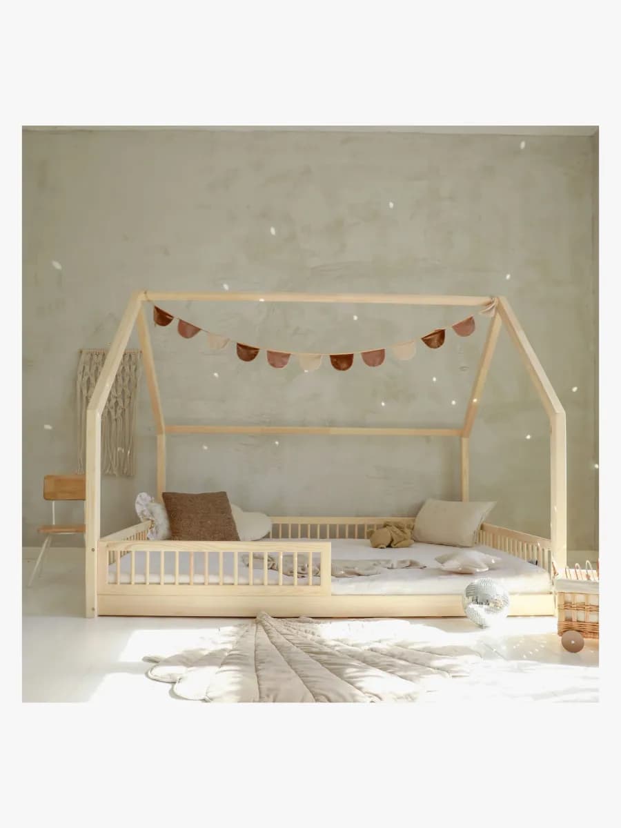 Minitude WYATT Juniorsäng/Montessorisäng 140x200, Natur