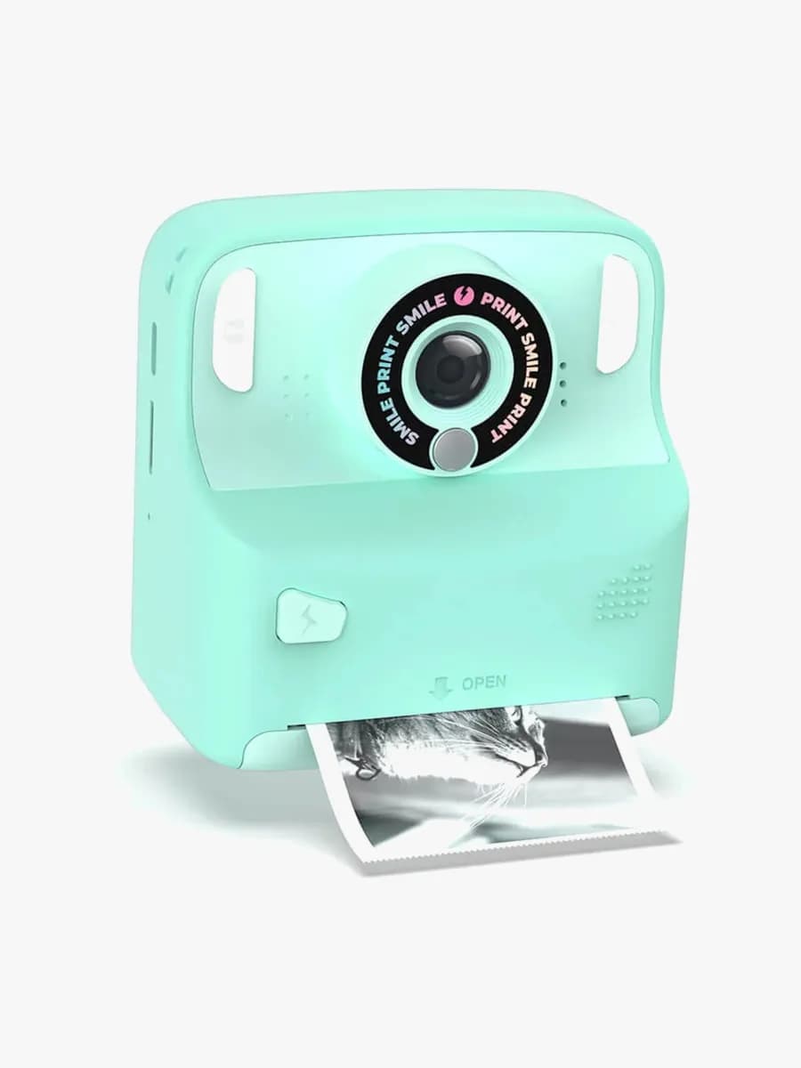 MOB Pixiprint Instantkamera med Spel, Turkos