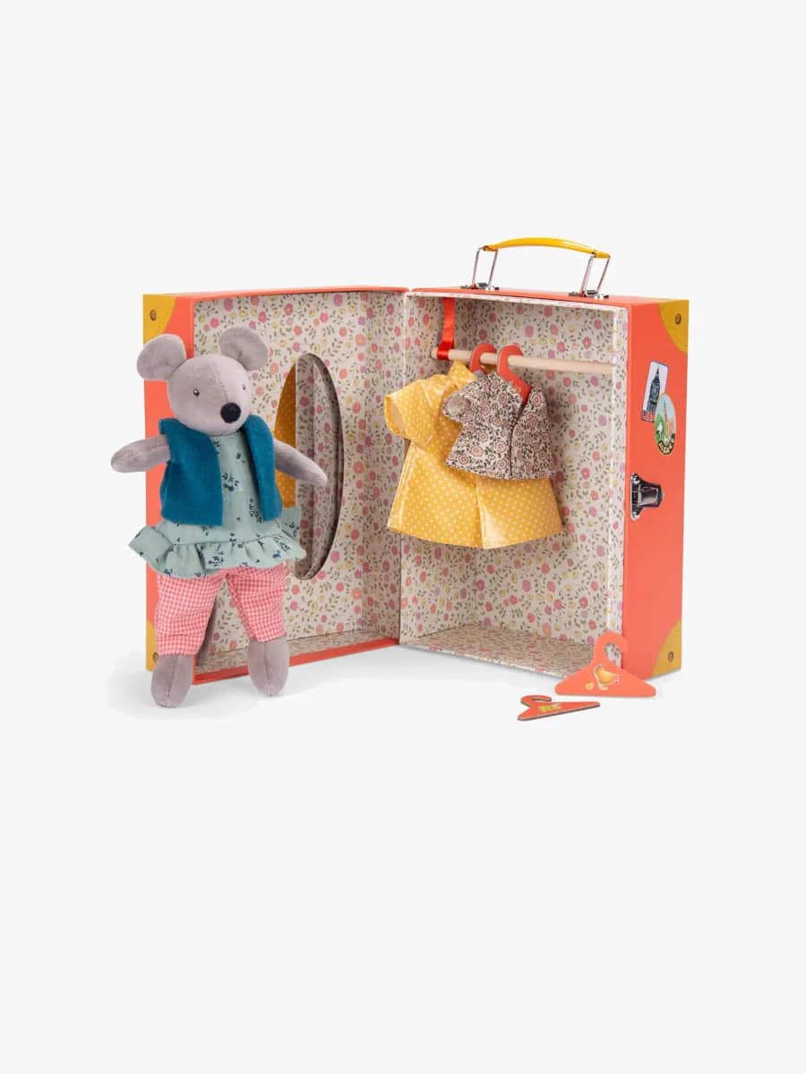 Moulin Roty Garderobsväska med Docka Nini