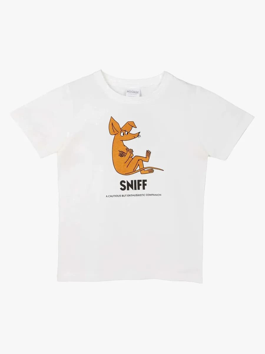Mumin Karaktär Sniff T-shirt, Vit, 86-92