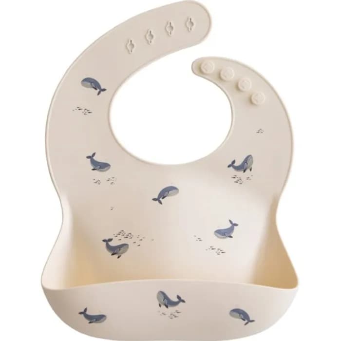Mushie Haklapp Silikon Whales