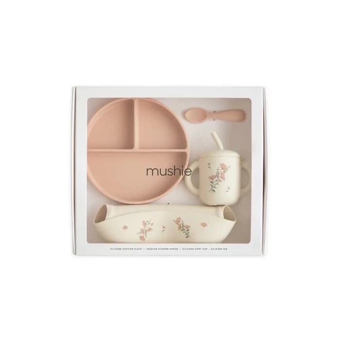 Mushie Silikonset (Pink Flowers)