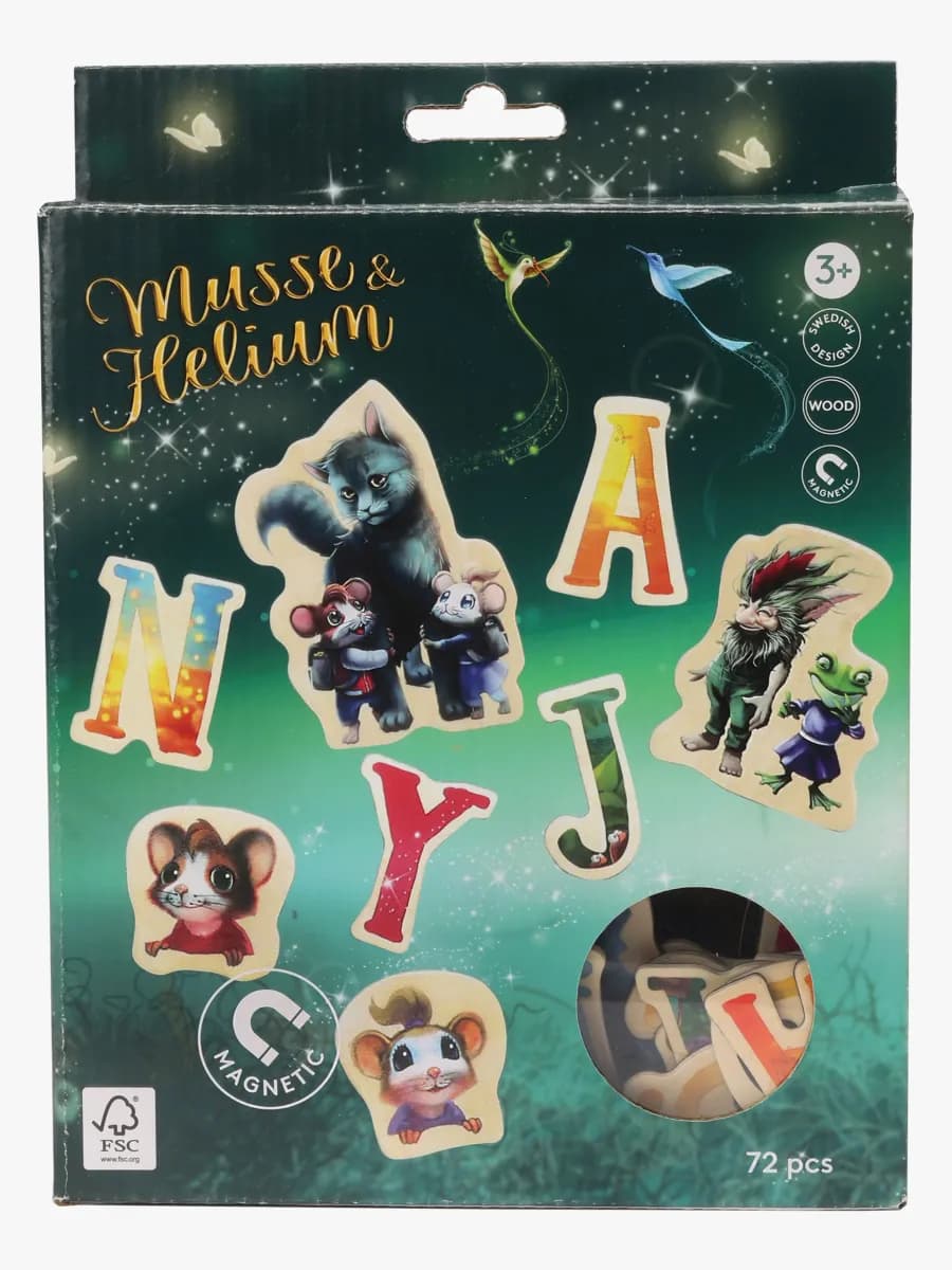 Musse &  Helium Magnetbokstäver och Figurer 72 st