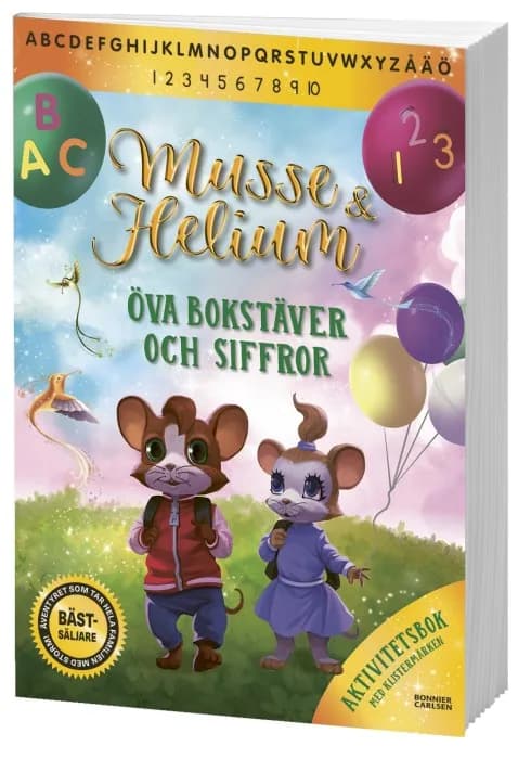 Musse & Helium Öva bokstäver och siffror