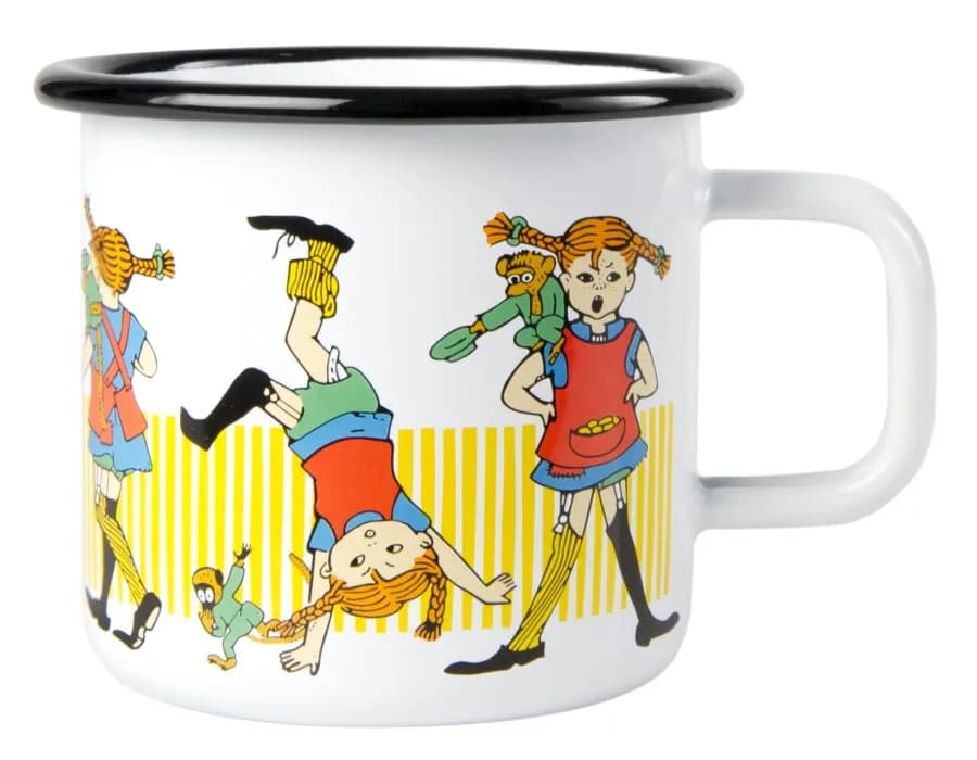 Muurla Mugg Emalj 3,7 dl Pippi Långstrump