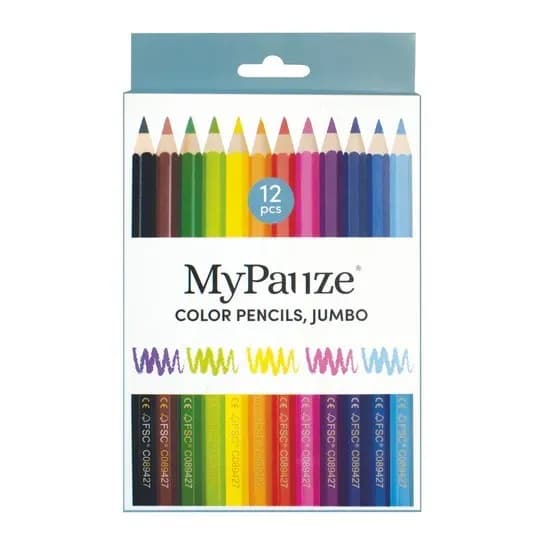 MyPauze Färgpennor 12 st tjocka