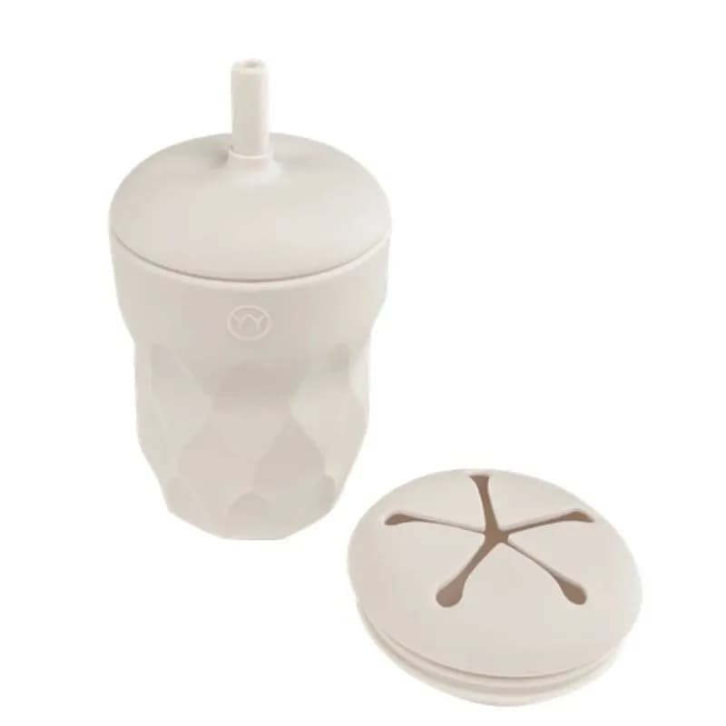 Najell sugrörsmugg med snackslock, porcelain white