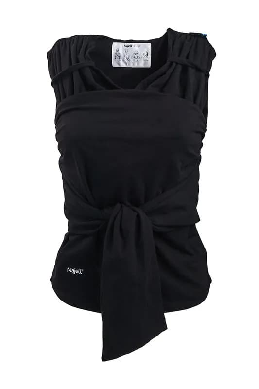 Najell wrap bärsjal charcoal black, stl S