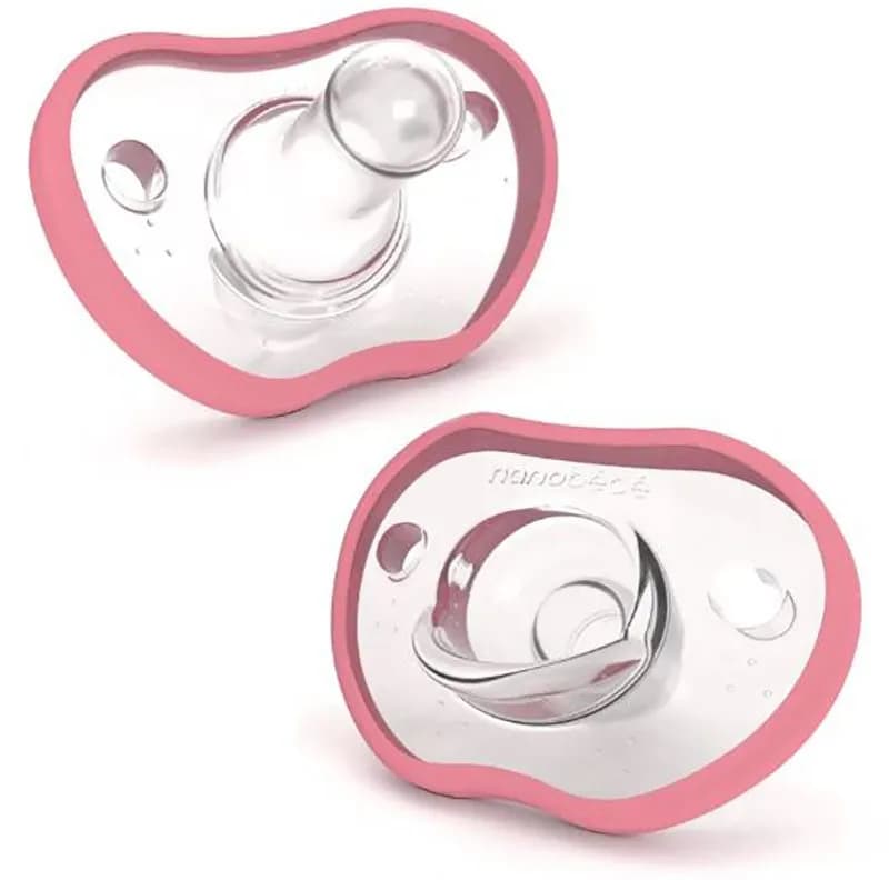 Nanobebe Flexy Napp Silikon 0-3 mån 2-pack, rosa