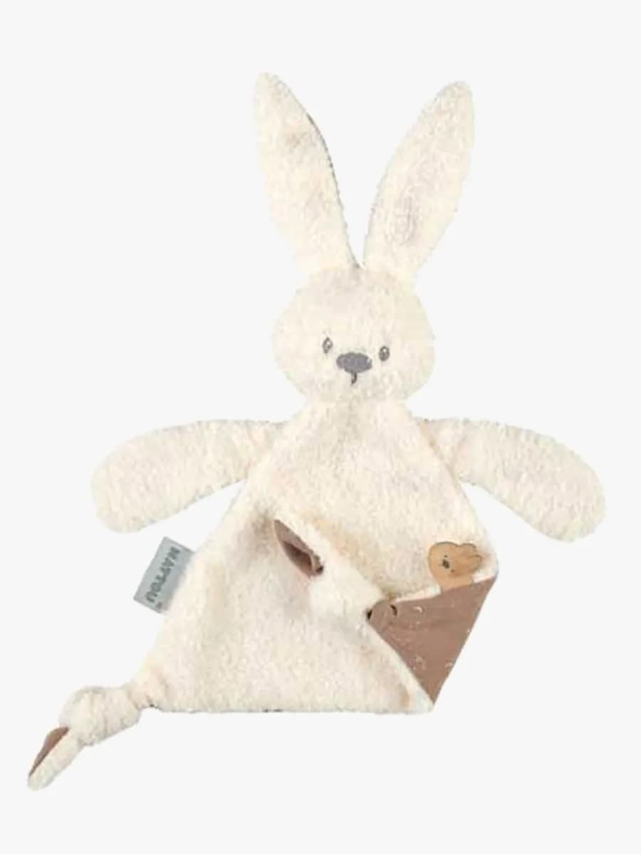 Nattou Lapidou Teddy Snuttefilt Trekant, Benvit