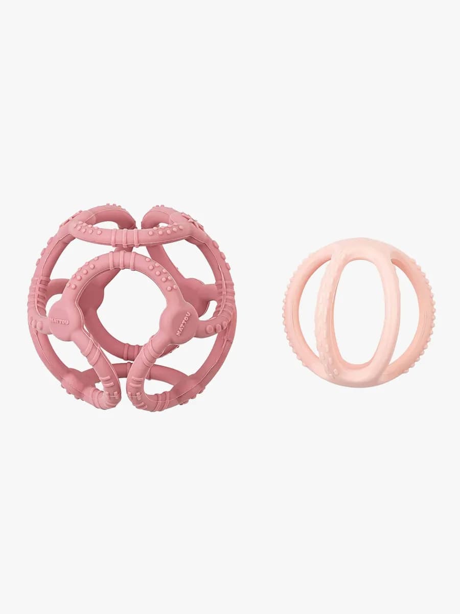 Nattou Soft Silicone Aktivitetsboll,Rosa
