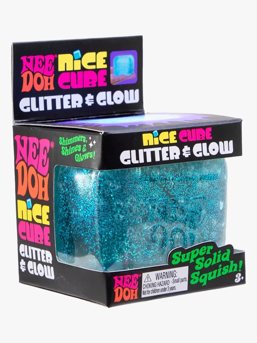 NeeDoh Nice Cube Glitter &  Glow Stressboll Blandad