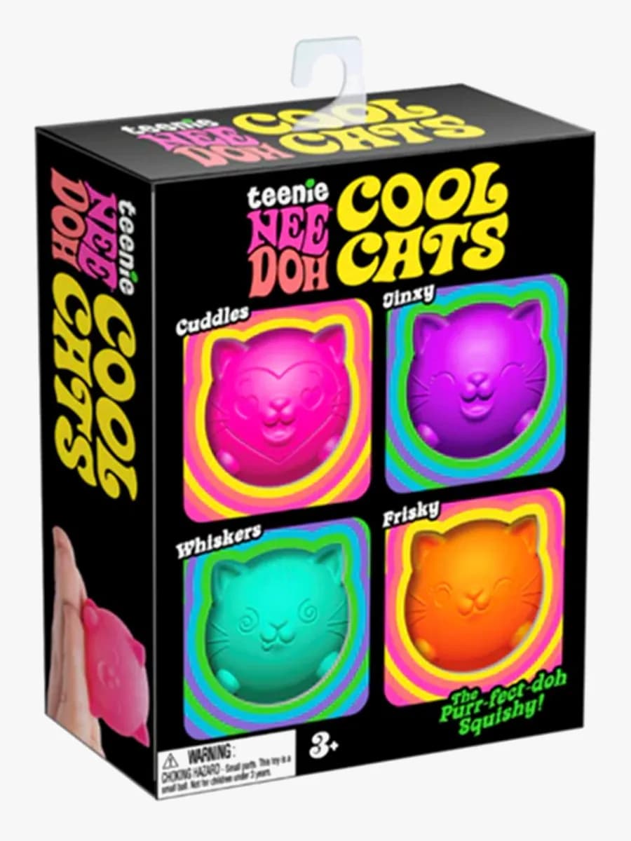 NeeDoh Teenie Cool Cats Stressbollar 4-Pack