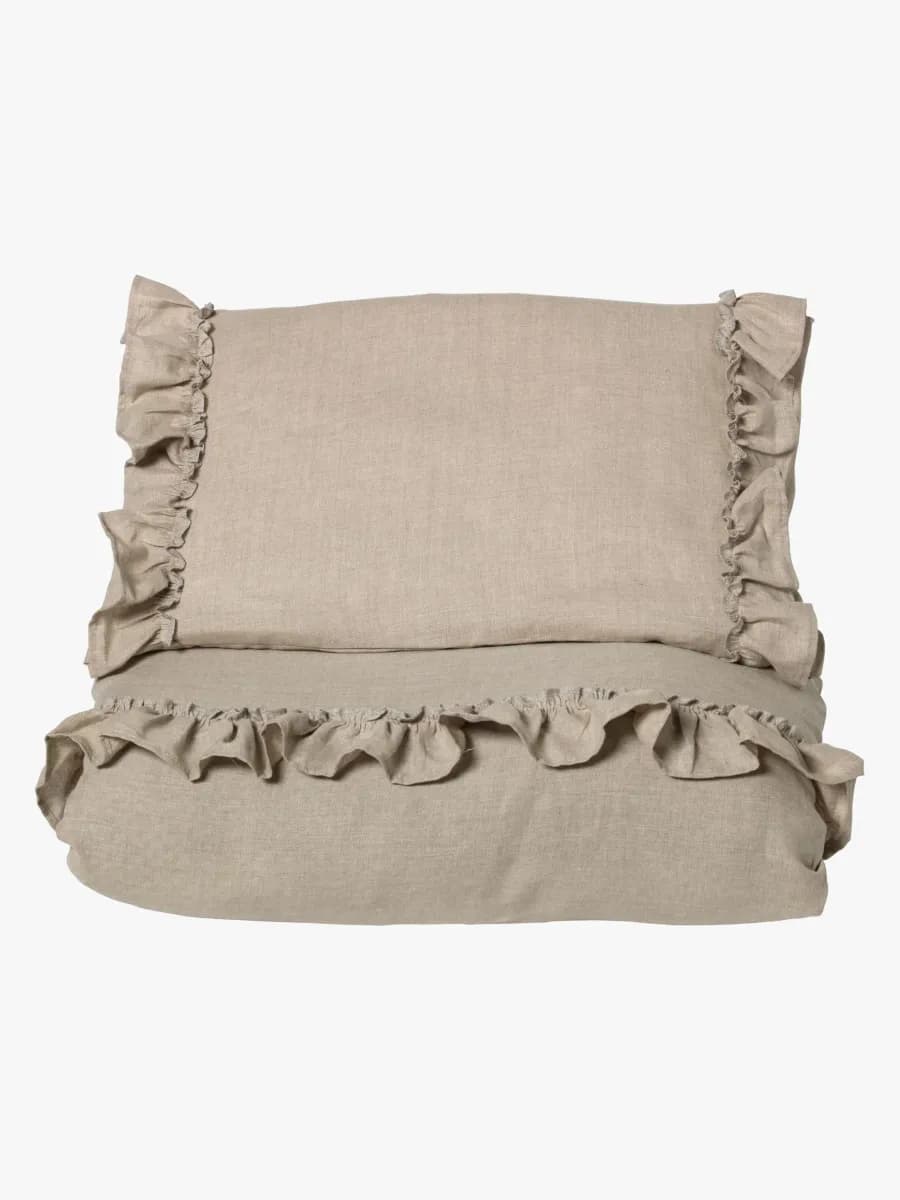 NG Baby Bäddset Mood Ruffles 100x130 Spjälsäng, Natur