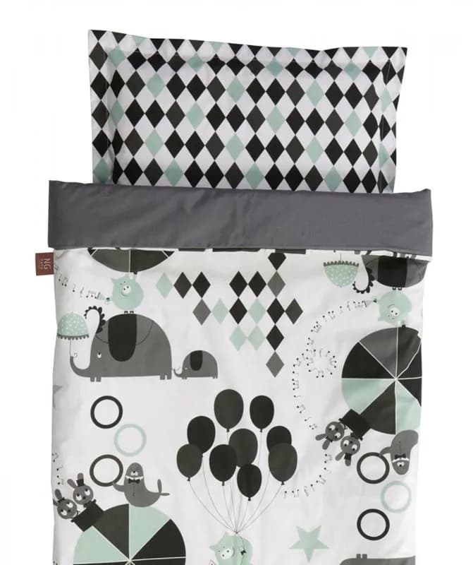 NG Baby påslakanset junior/vuxen, circus black