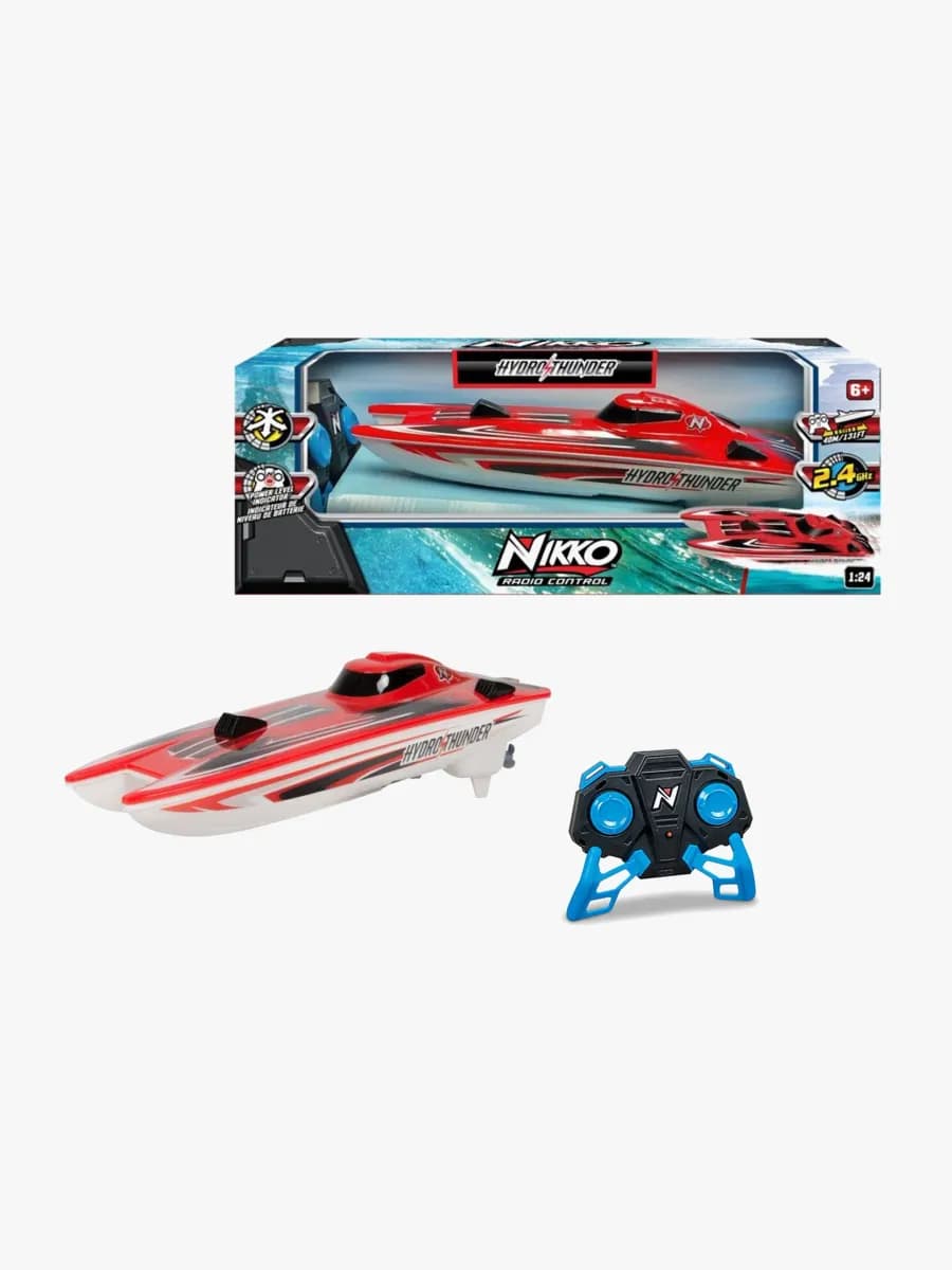 Nikko Hydro Thunder Radiostyrd Båt 30 cm, Röd
