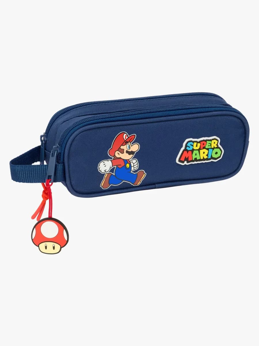 Nintendo Super Mario Dubbelpennfodral Trick, Mörkblå/röd