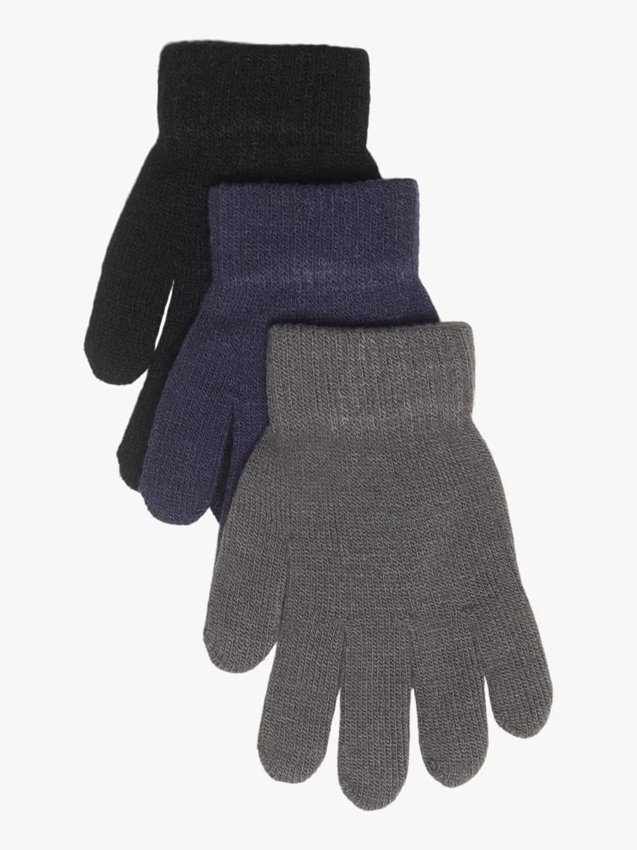 Nordbjørn Bergsfjord Fingervantar 3-pack, Black/Quiet Shade/Eclipse