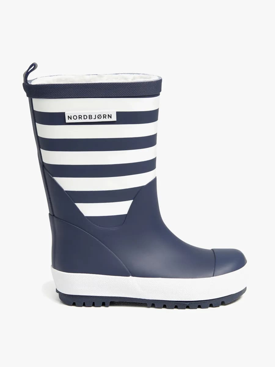Nordbjørn Dunder Fodrade Gummistövlar, Navy/White, 24