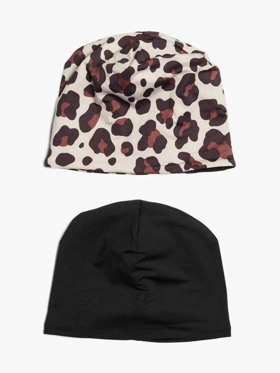 Nordbjørn Rofjord Mössa 2-pack, Leopardy