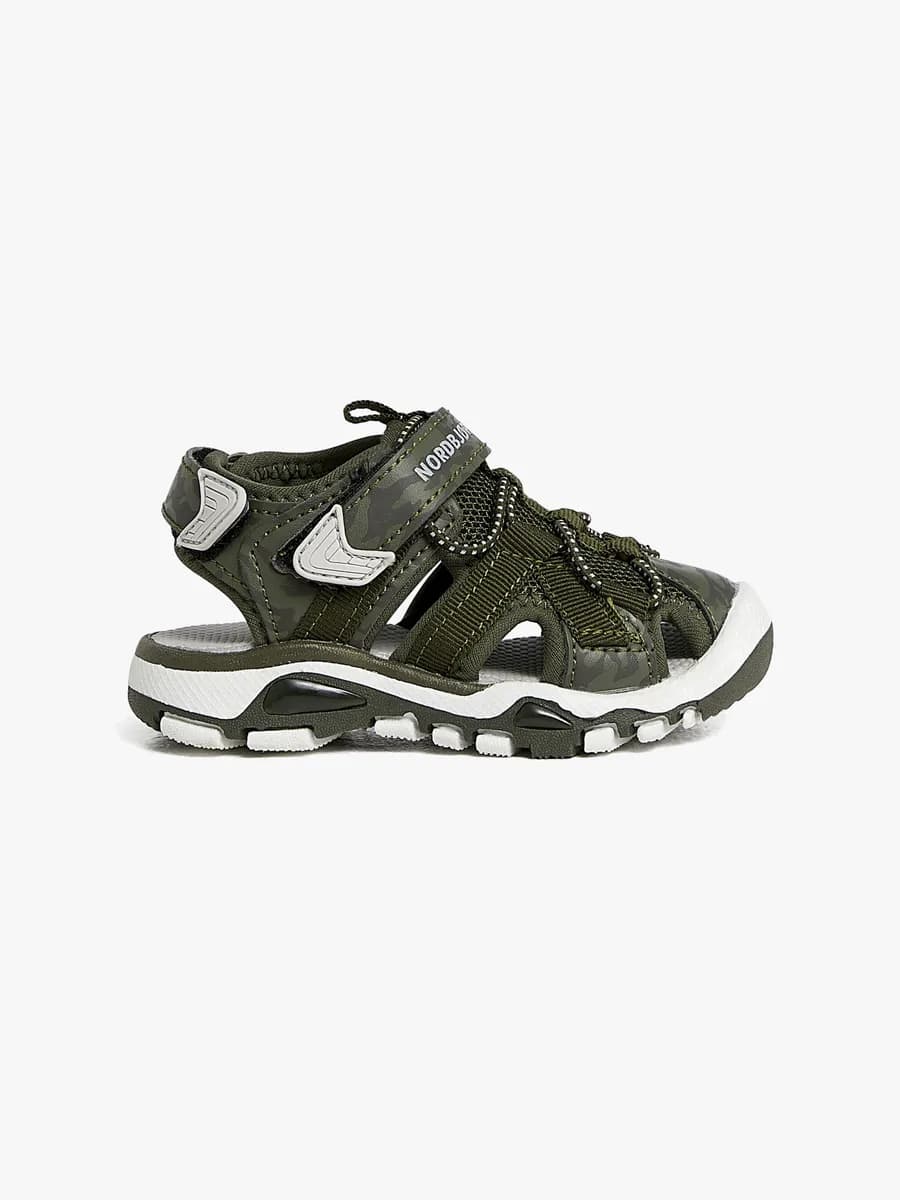 Nordbjørn Safari Blinkande Sandal, Green Khaki, 24