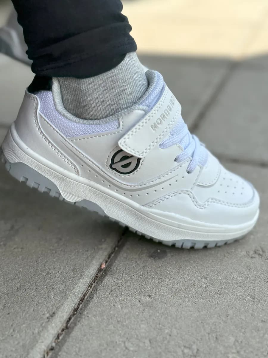 Nordbjørn Skooby Sneakers, Vit/Grå, 28