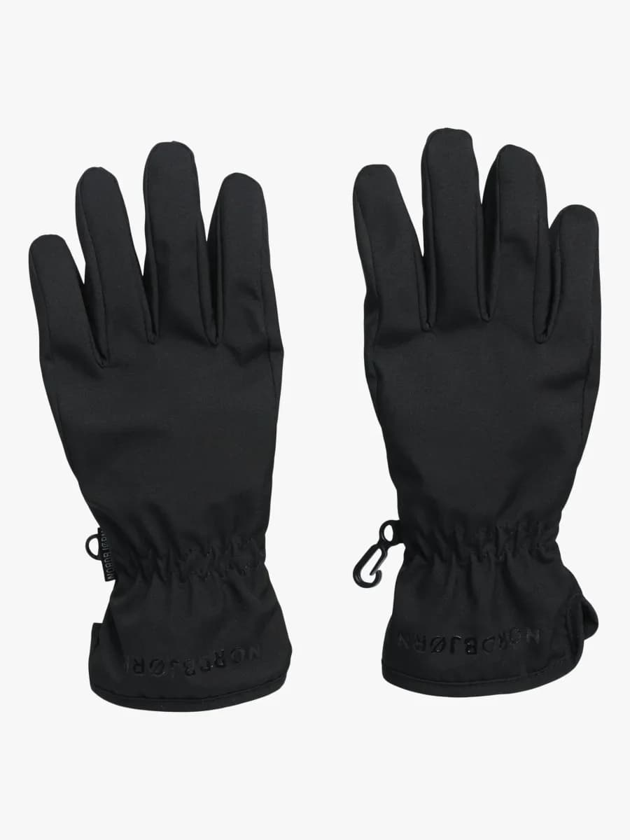 Nordbjørn Talvik Softshell Handskar, Black, 10-12 år