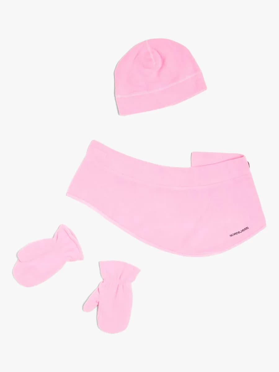 Nordbjørn Trollheim Set Vantar, Mössa, Krage, Wild Orchid, 3-6 År