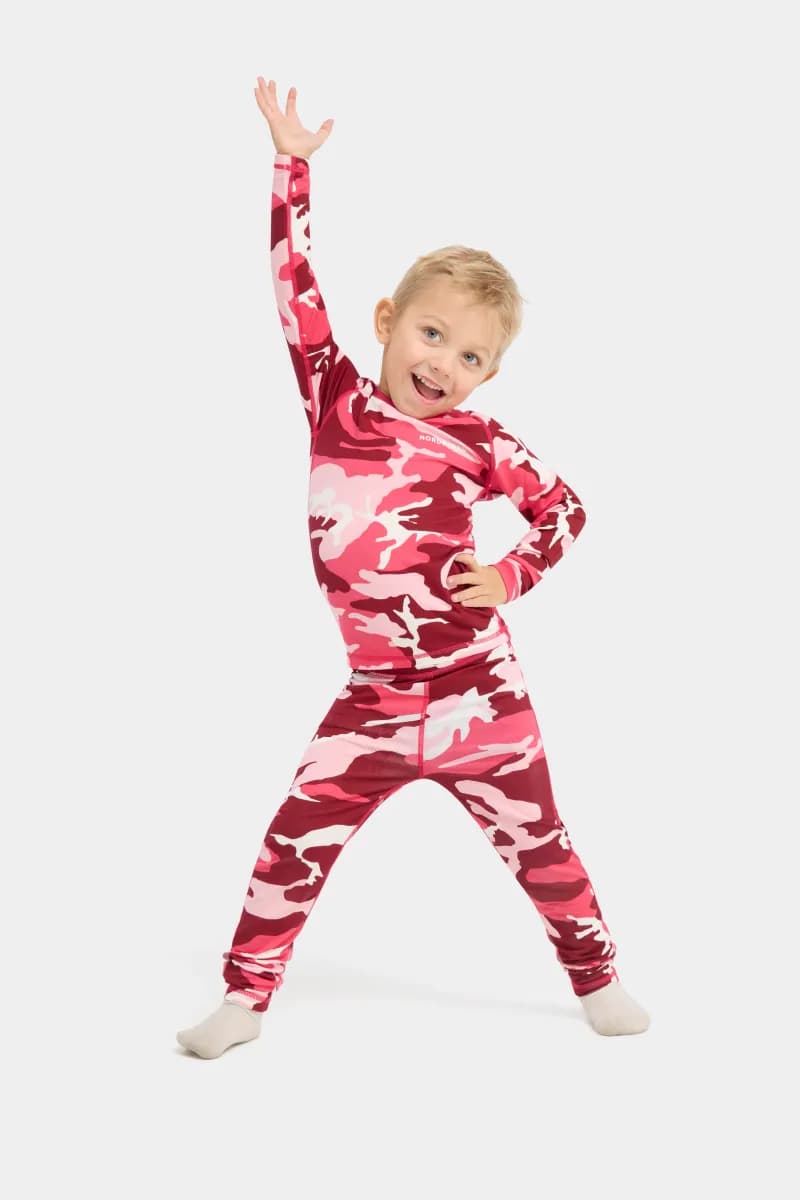 Nordbjørn Verbier Underställ Bamboo, Camo Pink, 100