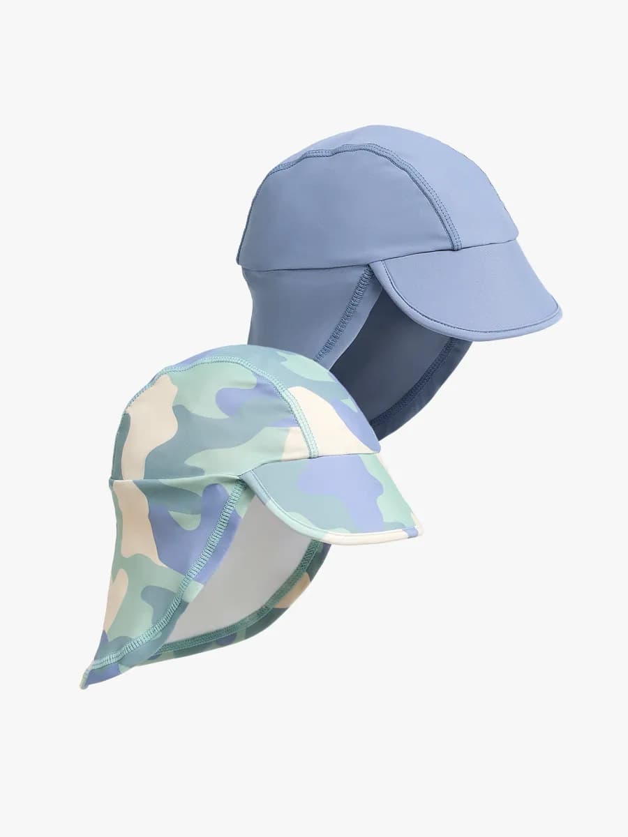 Nordbjörn Fårö 2-pack UV-Hatt, Blå Camo, 52